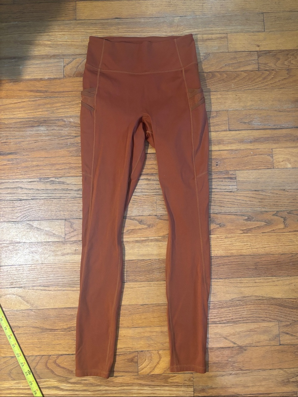 Fabletics Motion 365 Rust Orange/Brown High-Waist Lycra Leggings xs